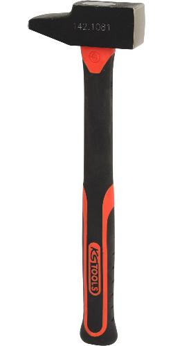 KS TOOLS Schlosserhammer, Fiberglasstiel, französische Form, 800g