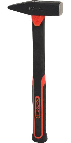KS TOOLS Schlosserhammer mit Fiberglasstiel, 500g