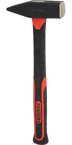 KS TOOLS Schlosserhammer mit Fiberglasstiel, 1000g