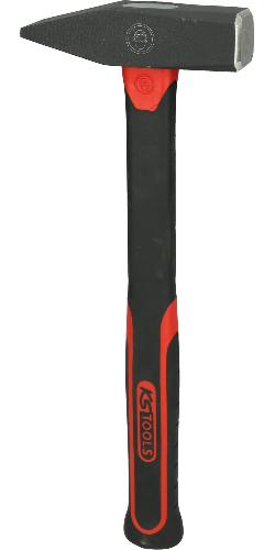 KS TOOLS Schlosserhammer mit Fiberglasstiel, 600g