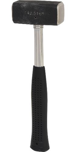 KS TOOLS Fäustel mit Stahlrohr-Stiel und Kunststoffgriff, 1000g