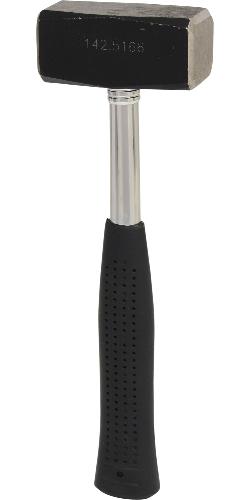 KS TOOLS Fäustel mit Stahlrohr-Stiel und Kunststoffgriff, 1250g
