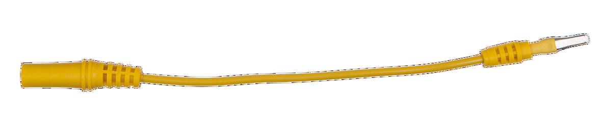 KS TOOLS 4,0 mm Eingangsbuchse auf 3,0 mm Prüfadapterstecker flach (gelb)