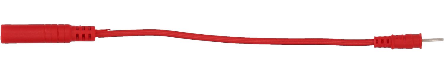 KS TOOLS 4,0 mm Eingangsbuchse auf 2,0 mm Prüfadapterstecker flach (rot)