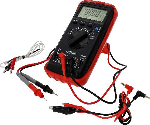 KS TOOLS Digital Multimeter inkl. Prüfspitzen und Krokodilklemmen