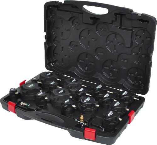 KS TOOLS Turbolader-Ladeluft-System-Prüfkoffer-Satz, 17-tlg