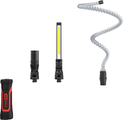 KS TOOLS eQi UltimateBEAM 3in1 Quick-Lock Arbeitsleuchten-Set, 4-tlg