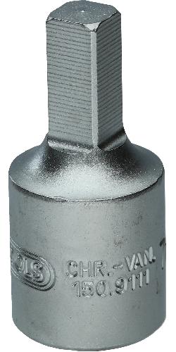 KS TOOLS 3/8" Öldienst-Bit-Stecknuss für Innenvierkant-Schrauben, 7 mm