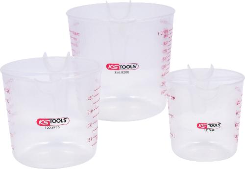 KS TOOLS Messbecher-Satz, 3-tlg