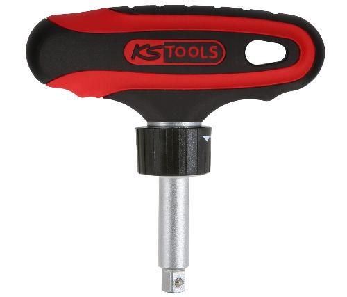 KS TOOLS 1/4" ERGOTORQUEmax T-Griff-Umschaltknarre, 45 Zahn