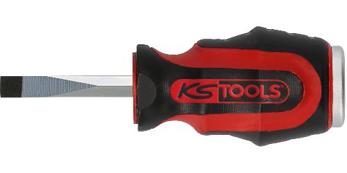 KS TOOLS ERGOTORQUEmax Schlitz-Schraubendreher, 6mm, kurze Form