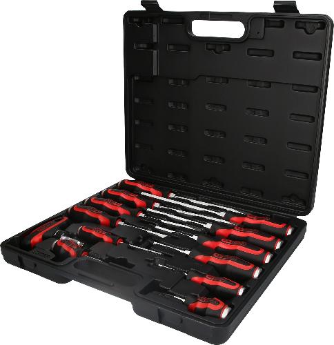 KS TOOLS ERGOTORQUEmax Schlagkappen-Schraubendreher-Satz, 13-tlg