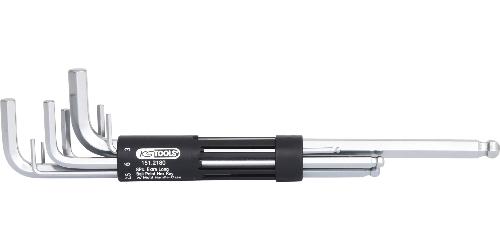 KS TOOLS 3 in 1 Innen6kant-Winkelstiftschlüssel-Satz,8-tlg XL, Kugelkopf
