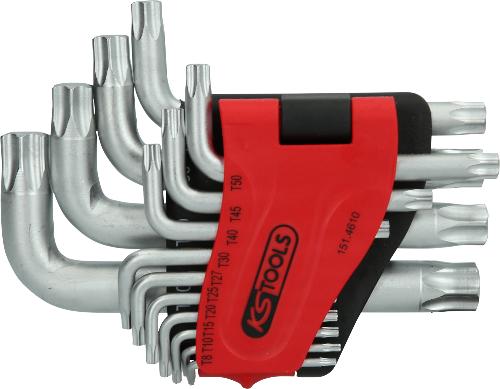 KS TOOLS Torx-Winkelstiftschlüssel-Satz, kurz, 14-tlg
