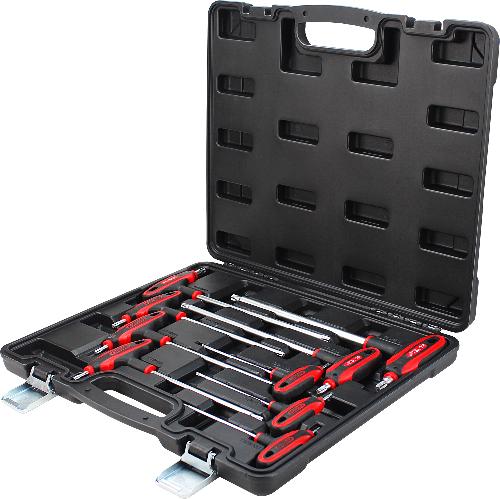 KS TOOLS T-Griff-Schlüssel-Satz, Torx mit Bohrung,9-tlgTB10-TB50