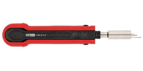 KS TOOLS Kabel-Entriegelungswerkzeug für Flachsteckhülsen 1,2 mm, 2B