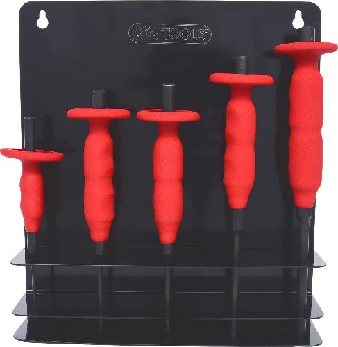 KS TOOLS Splintentreibersatz mit Handschutzgriff, 5-tlg 3-8mm