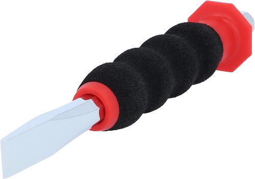KS TOOLS Flachmeißel mit Handschutzgriff, 8-kant, 12mm