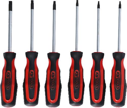 KS TOOLS ERGOTORQUEplus Schraubendreher-Satz, 6-tlg, Torx
