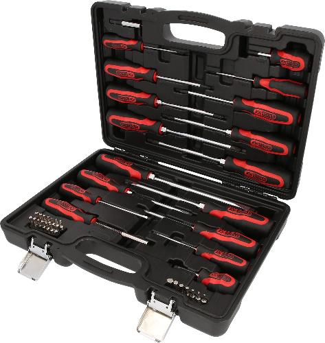KS TOOLS ERGOTORQUEplus Schraubendreher- und Bit-Satz, 39-tlg