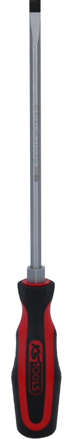 KS TOOLS ERGOTORQUEplus Schlitz-Schraubendreher, 8mm, 315mm lang