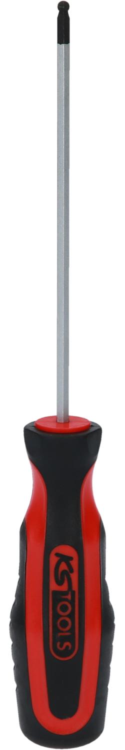 KS TOOLS ERGOTORQUEplus Schraubendreher Innensechskant mit Kugelkopf, 3,0mm