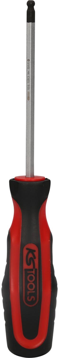 KS TOOLS ERGOTORQUEplus Schraubendreher Innensechskant mit Kugelkopf, 5,0mm