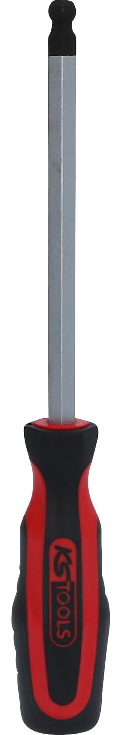 KS TOOLS ERGOTORQUEplus Schraubendreher Innensechskant mit Kugelkopf, 10,0mm