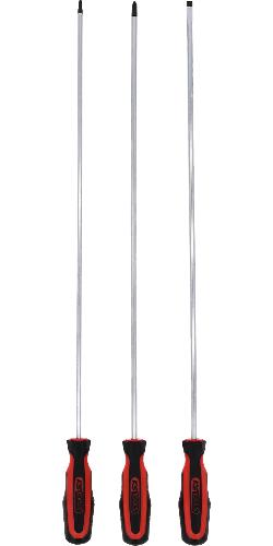 KS TOOLS ERGOTORQUEplus Schraubendreher-Satz, Schlitz, PH, Torx, 3-tlg. extra lang