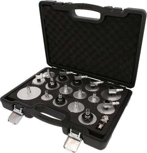 KS TOOLS Universal-Entlüfterstutzen-Adapter-Satz zur Bremsenentlüftung, 17-tlg