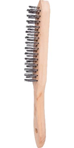 KS TOOLS Stahl-Handdrahtbürste 3-reihig, 290mm