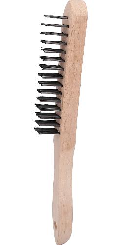 KS TOOLS Stahl-Handdrahtbürste 4-reihig, 290mm