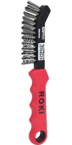 KS TOOLS Stahldraht-Bremssattel-Drahtbürste 2-reihig