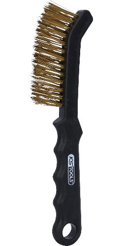 KS TOOLS Messingdraht-Bremssattel-Drahtbürste 2-reihig, glatt