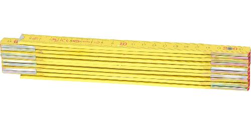 KS TOOLS Holz-Gliedermaßstab, gelb, 2m