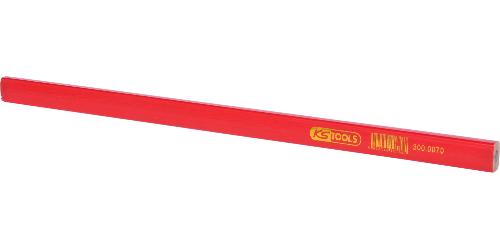 KS TOOLS Zimmermanns-Bleistift, rot, HB