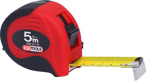 KS TOOLS Bandmaß mit Feststeller,schwarz-rot, 5m, 25mm