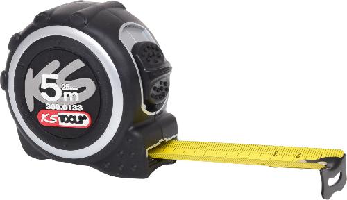 KS TOOLS Bandmaß mit Feststeller,schwarz-grau, 5m, 25mm