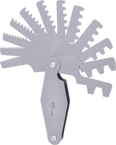 KS TOOLS Trapez-Gewindestahllehre, für 30° Gewinde, 2-12mm