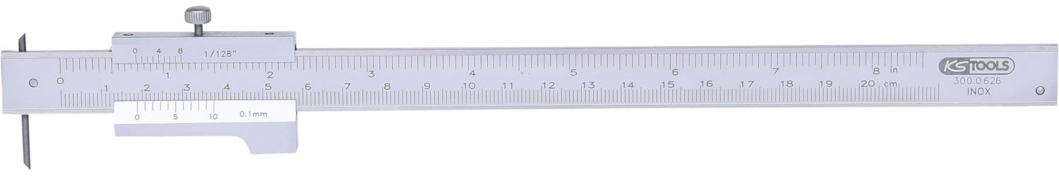 KS TOOLS Universalstreichmaß mit Anschlagrolle, 200mm