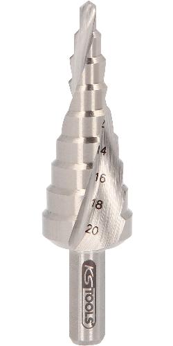 KS TOOLS HSS Co 5 Stufenbohrer,Ø 4-20mm, 9 Stufen