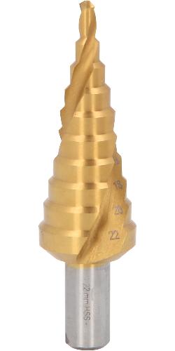 KS TOOLS HSS-TiN Stufenbohrer,Ø 4-22mm, 10 Stufen