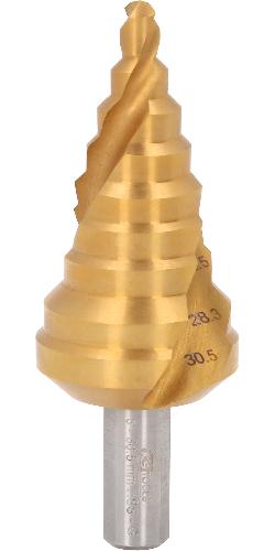 KS TOOLS HSS-TiN Stufenbohrer,Ø 6-30,5mm, 9 Stufen