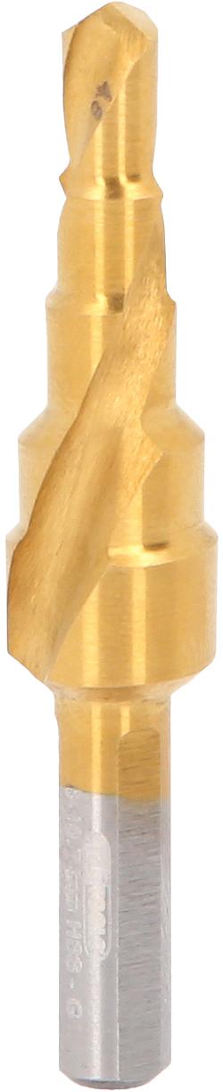 KS TOOLS HSS-TiN Stufenbohrer,Ø 4,8-10,7mm, 5 Stufen