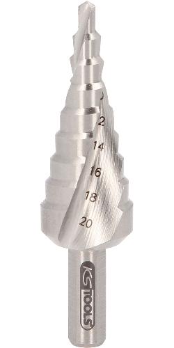 KS TOOLS HSS Stufenbohrer extra kurz,Ø 4-20mm, 9 Stufen