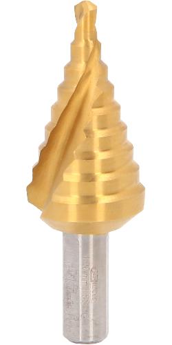 KS TOOLS HSS-TiN Stufenbohrer extra kurz,Ø 4-20mm, 9 Stufen