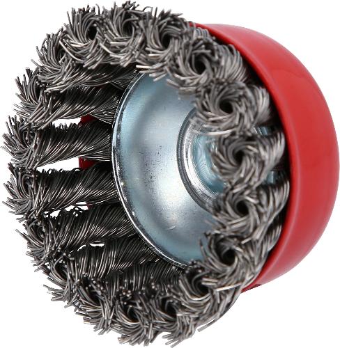 KS TOOLS Rostfreie Stahldrahttopfbürste 0,5mm, Ø 75mm