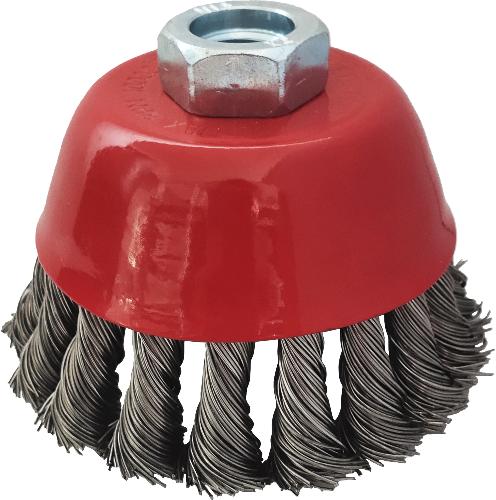 KS TOOLS Rostfreie Stahldrahttopfbürste 0,5mm, Ø 90mm