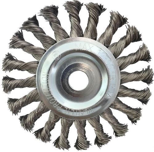 KS TOOLS Rostfreie Stahldrahtrundbürste 0,5mm, Ø 125mm