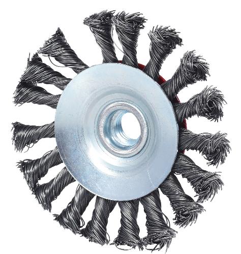 KS TOOLS Kegelform-Stahldrahtrundbürste 0,5mm, Ø 100mm